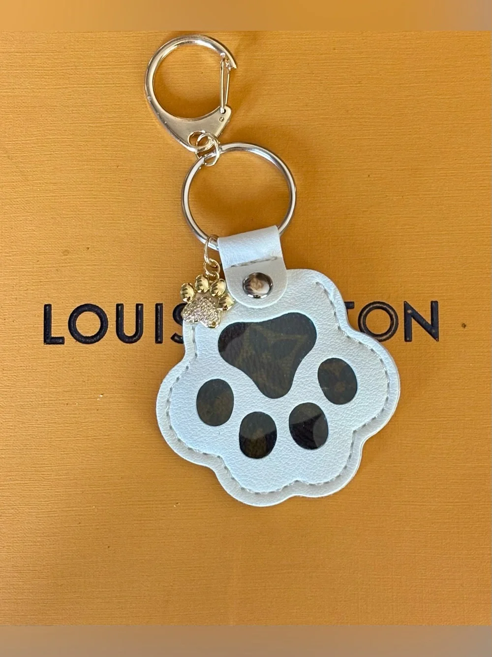 Louis Vuitton Monogram Dog Paw Bag Charm 5 inches